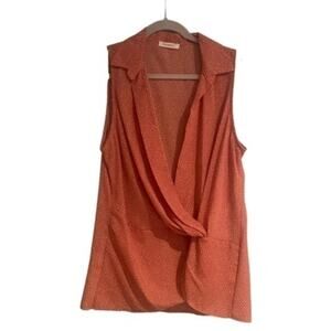 Promesa Polka Dotted Wrap Blouse